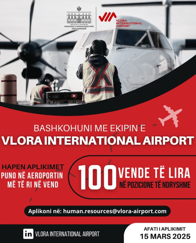 Aeroporti i Vlorës/ Balluku: Nisin punësimet për