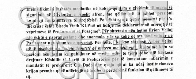 Përgjimet, Veliaj urdhëron Arbrin për presion ndaj KLP-së: