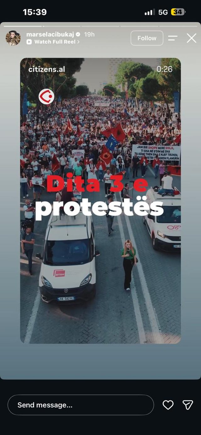 Skenar&euml;t e Erion Veliajt n&euml; protest&euml;n p&euml;r Zv&euml;rnecin